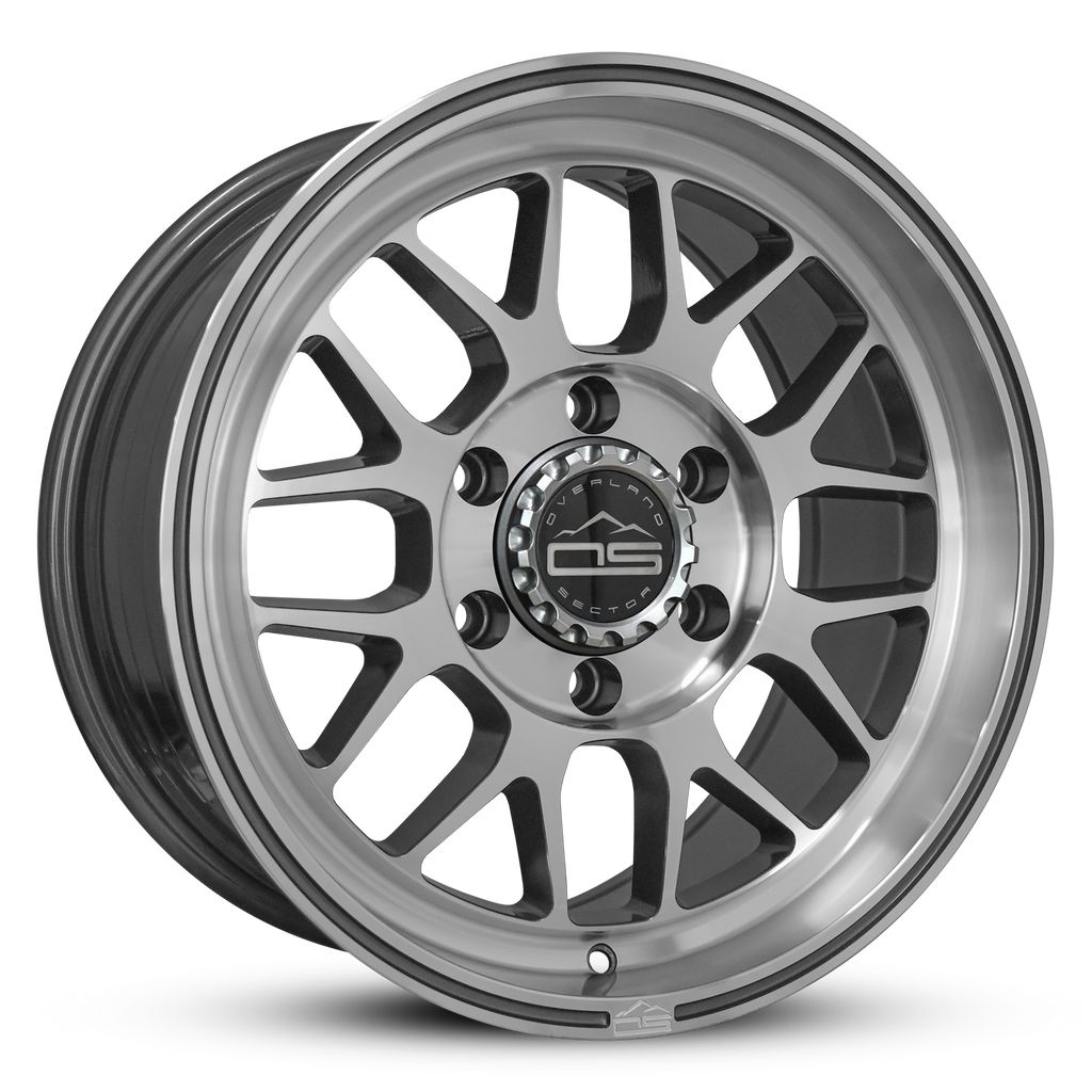 Overland Sector Hyperdrive Flow Formed 17x8.5 +25 6x139.7 106.1mm Gloss Gun Metal/Machined Face