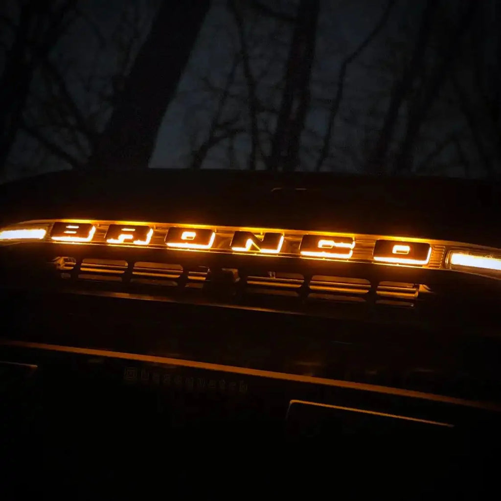 Universal Illuminated LED Letter Badges Amber Individual Letters Custom Emblem