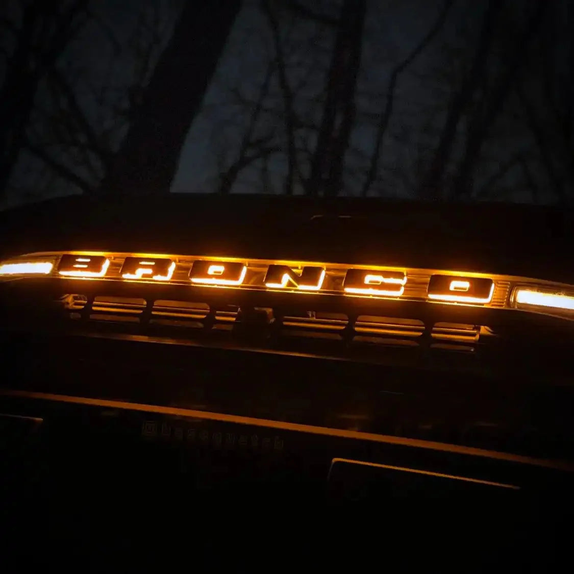 Universal Illuminated LED Letter Badges Amber Individual Letters Custom Emblem