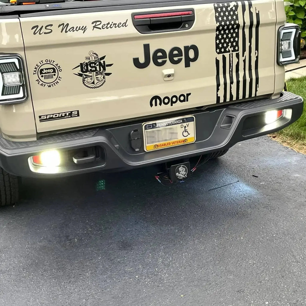 2020-2025 Jeep Gladiator JT Rear Bumper LED Reverse Lights | 1,500 Lumens