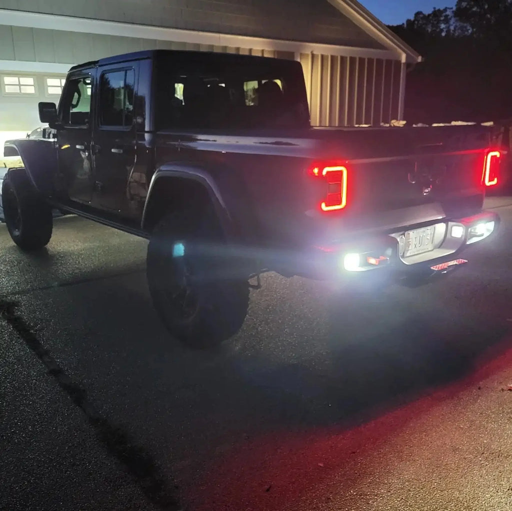 2020-2025 Jeep Gladiator JT Rear Bumper LED Reverse Lights | 1,500 Lumens