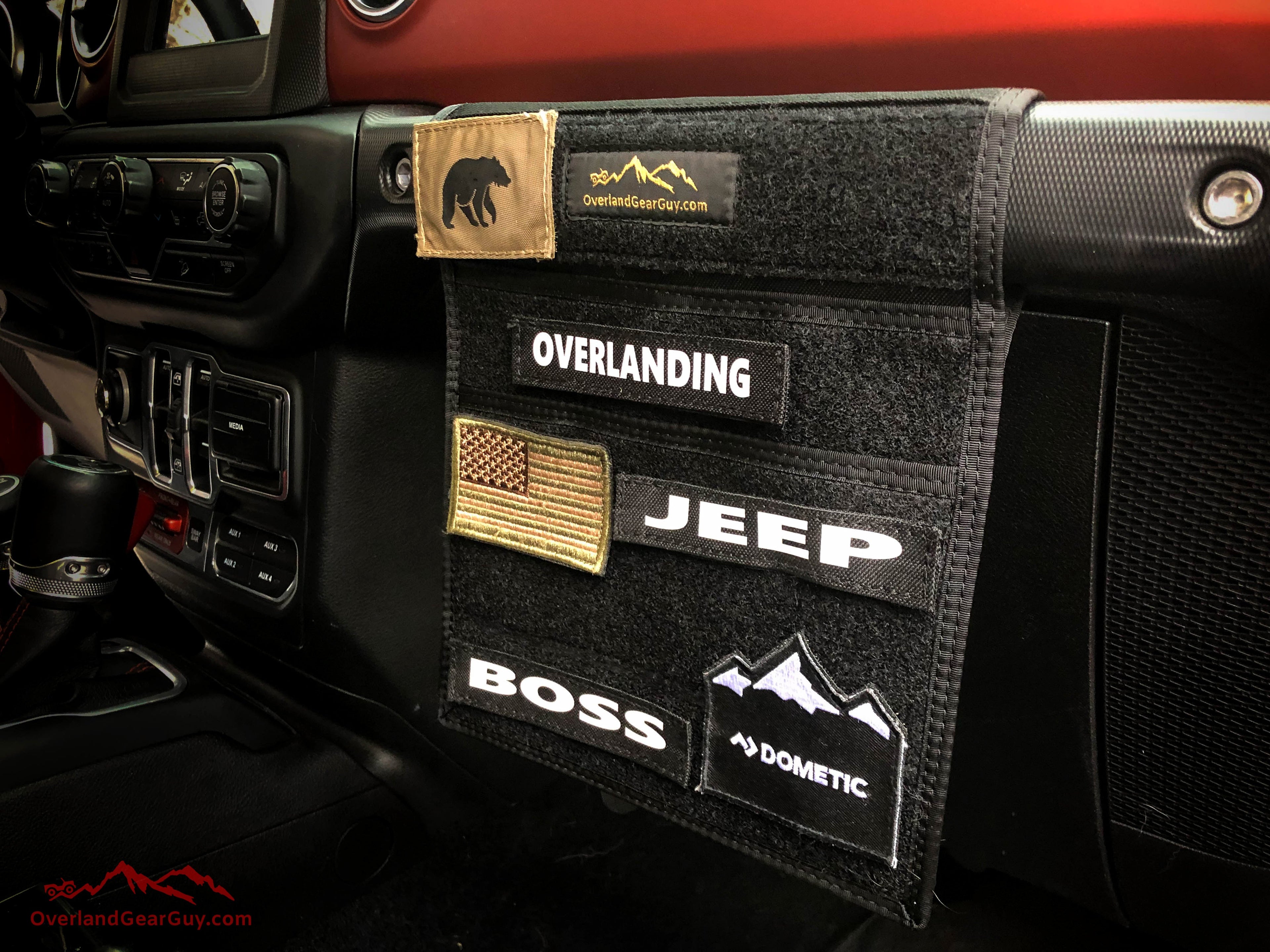 Jeep Grab Handle Velcro Flat Pocket