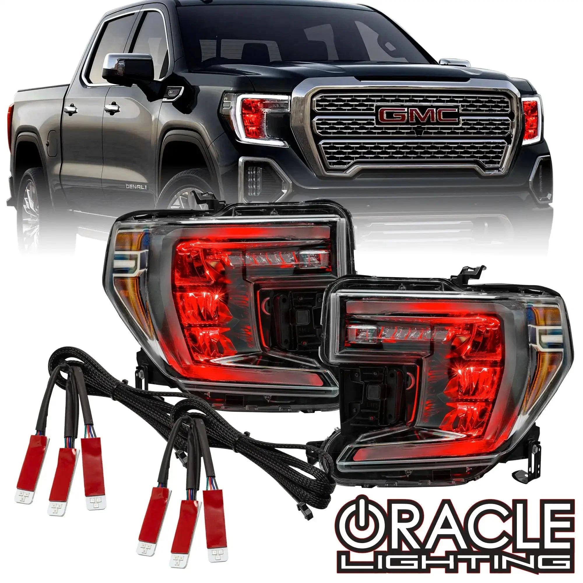 ORACLE Lighting 2019-2022 GMC Sierra 1500 ColorSHIFT RGB Demon Eye Headlight Upgrade