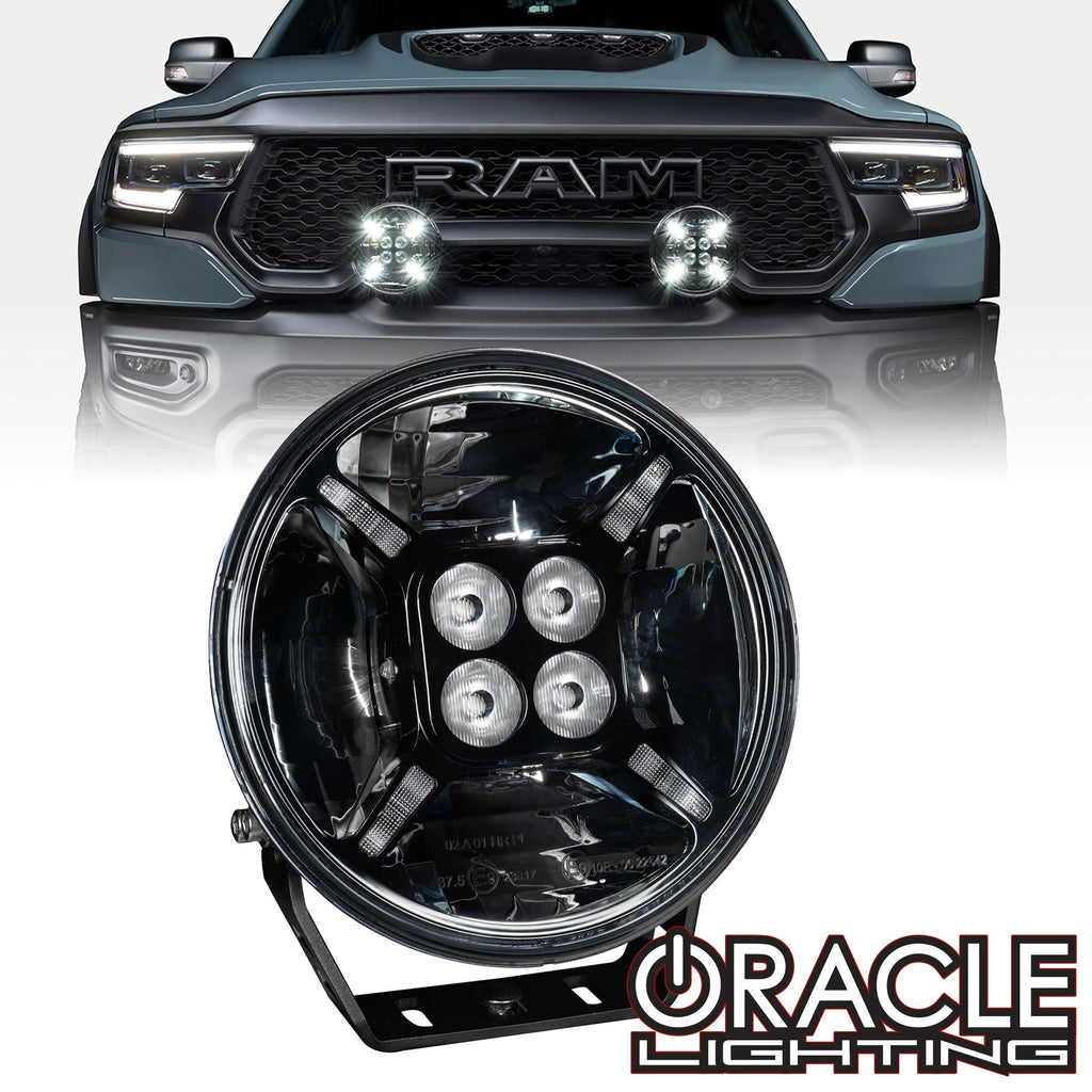 ORACLE Lighting EXO 7" Multifunction 60W Round LED Spotlight - Post Mount