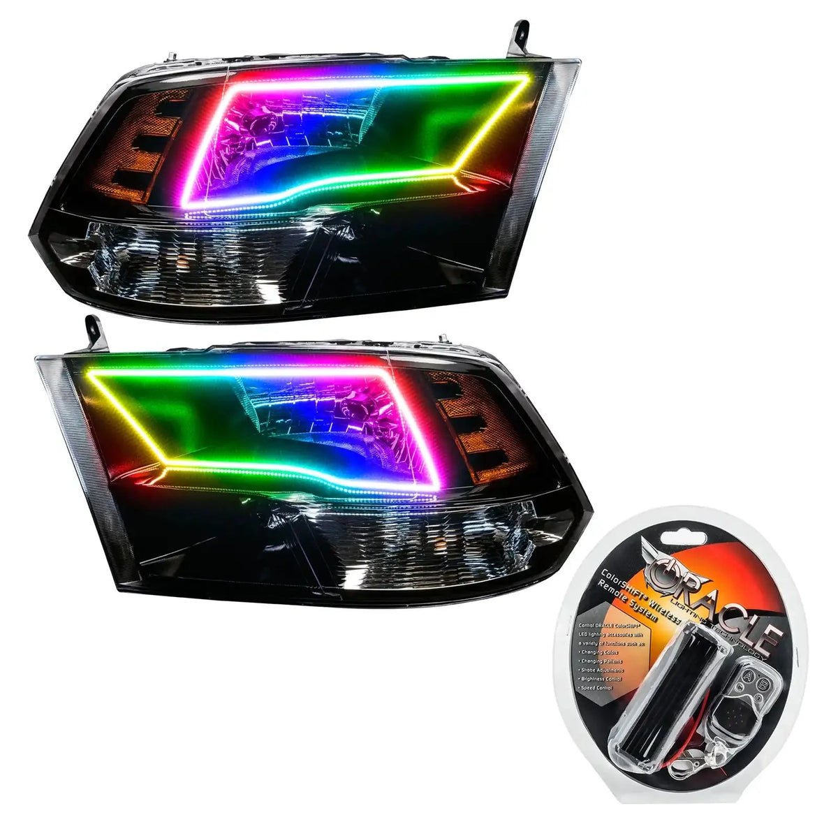 ORACLE Lighting 2009-2018 RAM 1500 Sport Pre-Assembled Headlights - Black Housing