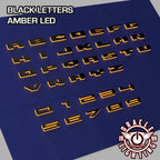 Universal Illuminated LED Letter Badges Amber Individual Letters Custom Emblem