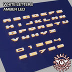 Universal Illuminated LED Letter Badges Amber Individual Letters Custom Emblem