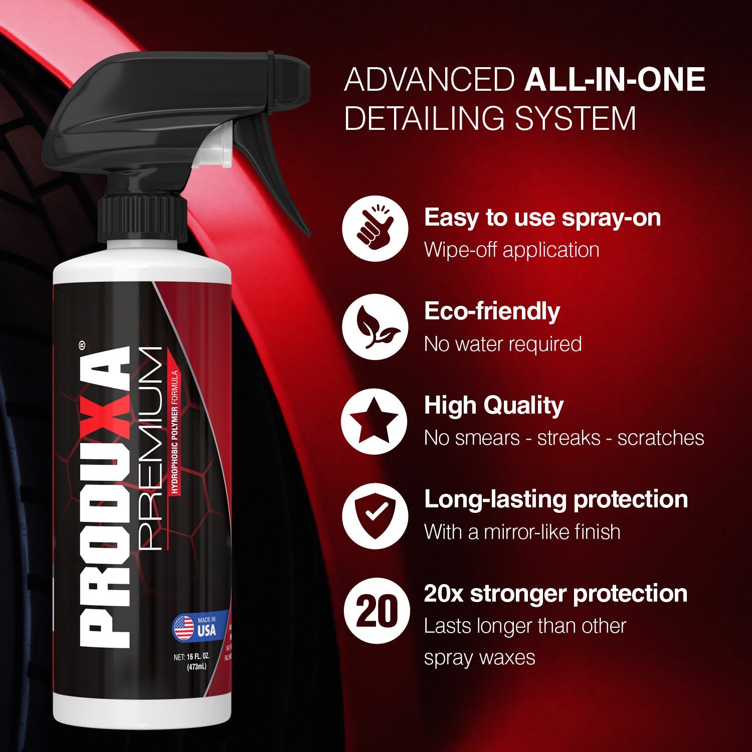 PRODUXA® PREMIUM - All-in-one Detailing Spray (16 oz)