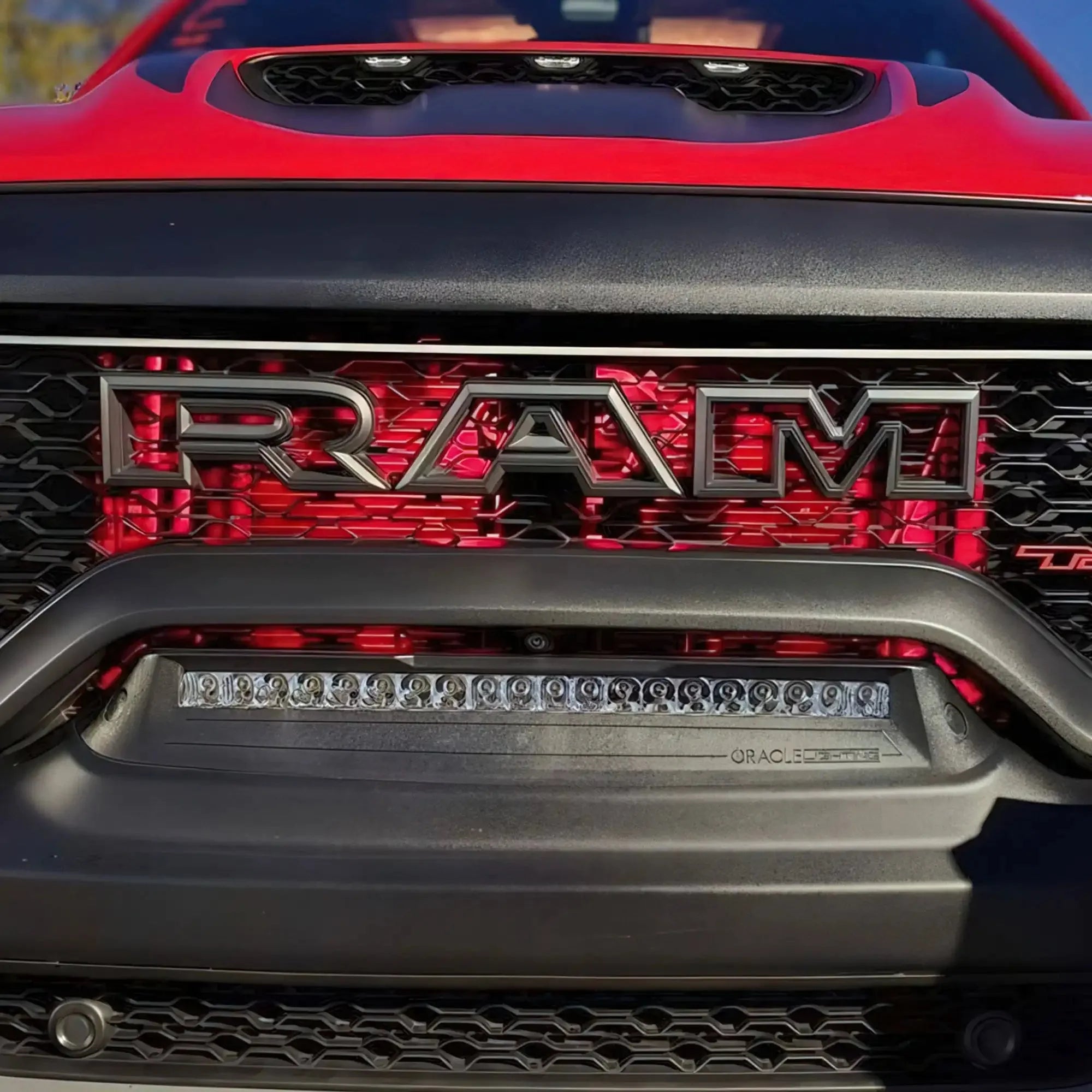 2019-2026 RAM Rebel/TRX/RHO Front Bumper Flush LED Light Bar | 100W 12,000 Lumens