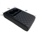 Console Extender with Cup Holders -  Leather Universal - Auto Interior Storage Box
