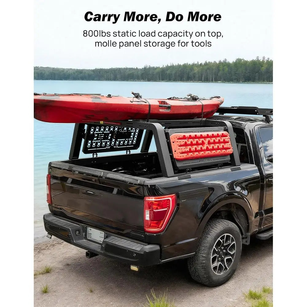 Full Size Truck Bed Rack Overland Rack Compatible with F150 F250 F350 Silverado Sierra Ram Tundra, 24.6" High Truck Rack