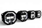 4 Light U-Con Interlocking Off Road LED Pod With Amber or White DRL Running Light