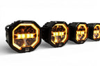 6 Light U-Con Interlocking Off Road LED Pod With Amber or White DRL Running Light