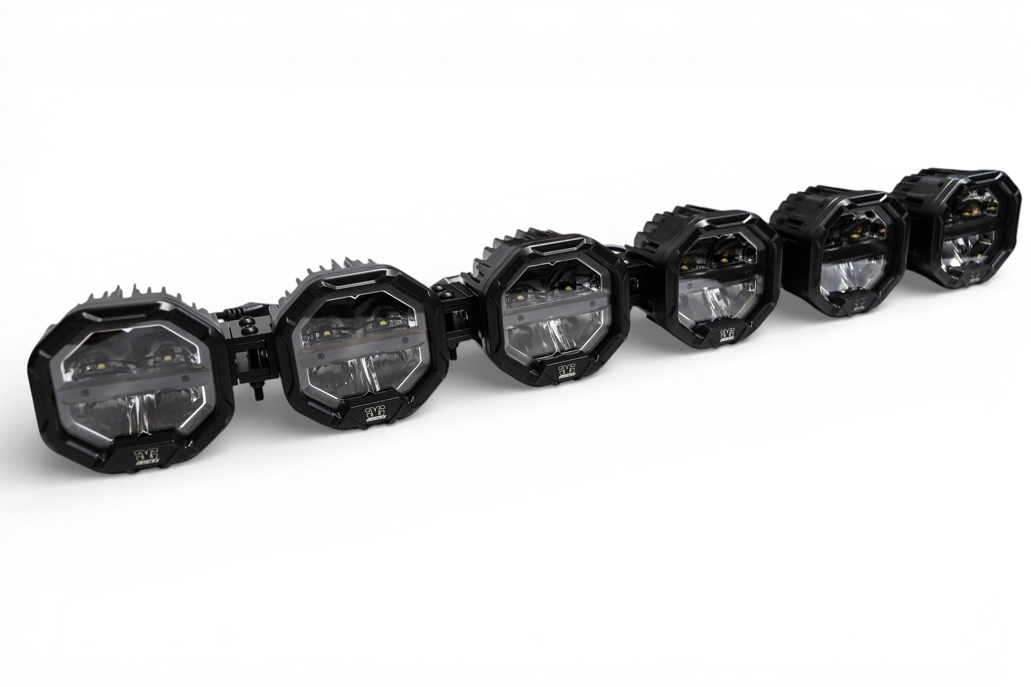 6 Light U-Con Interlocking Off Road LED Pod With Amber or White DRL Running Light