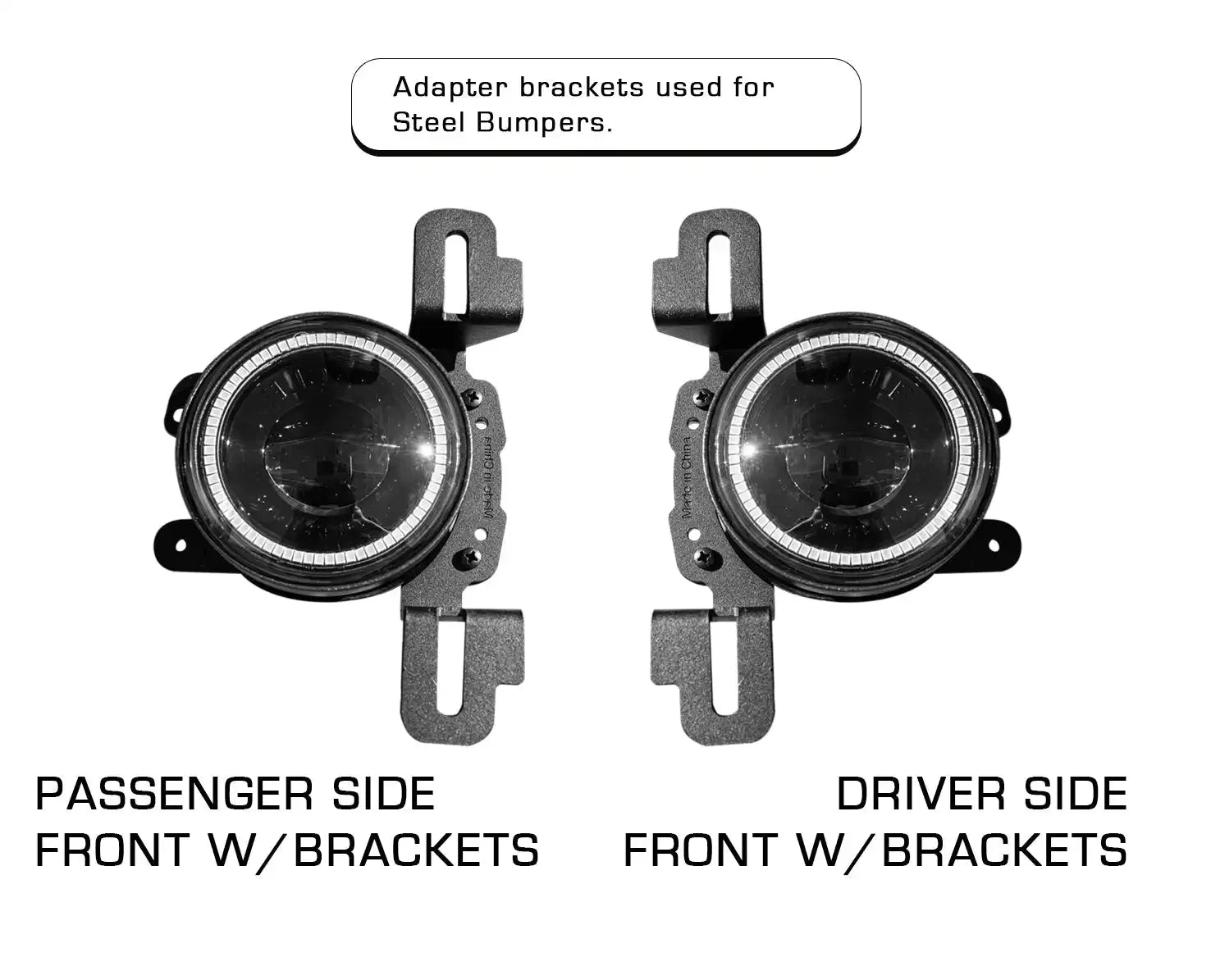 ORACLE Lighting LED Fog Light Adapter Brackets for Steel Bumper Wrangler