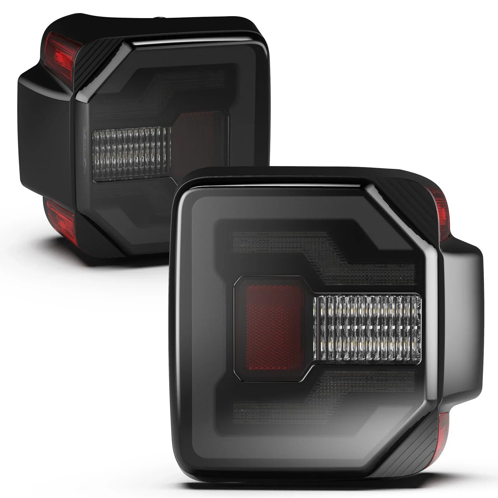 Winjet 2018-2024 Jeep Wrangler JL & JLU LED Sequential Taillights - Black/Smoke