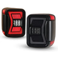 Winjet 2019-2025 Jeep Gladiator JT LED Sequential Tail light - Black/Smoke