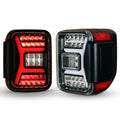 Winjet 2019-2025 Jeep Gladiator JT LED Sequential Tail light - Gloss Black/Clear