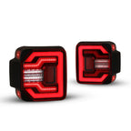 Winjet 2018-2025 Jeep Wrangler JL & JLU LED Sequential Taillights - Black / Red