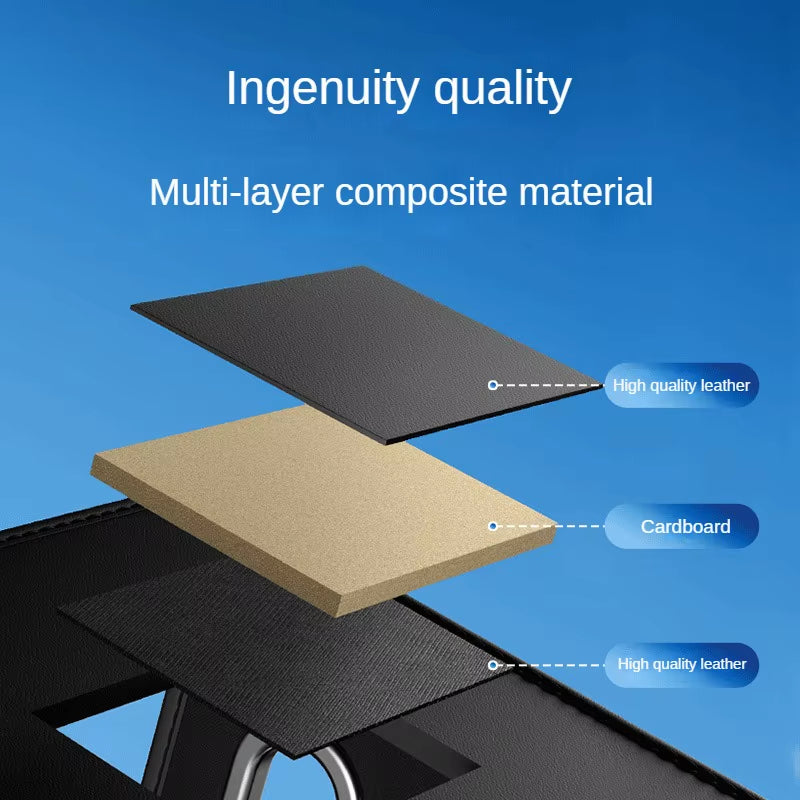 Car Trunk Organizer Storage Box PU Leather Vehicle Folding Collapsible Cargo Boot Organiser Box for SUV MPV Auto Seat Back Box
