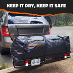 16 Cu Ft. Waterproof Hitch Cargo Carrier Bag (58 In. X 20 In. X 24 In.) with 3-Buckle Straps, Lock and Carry Case