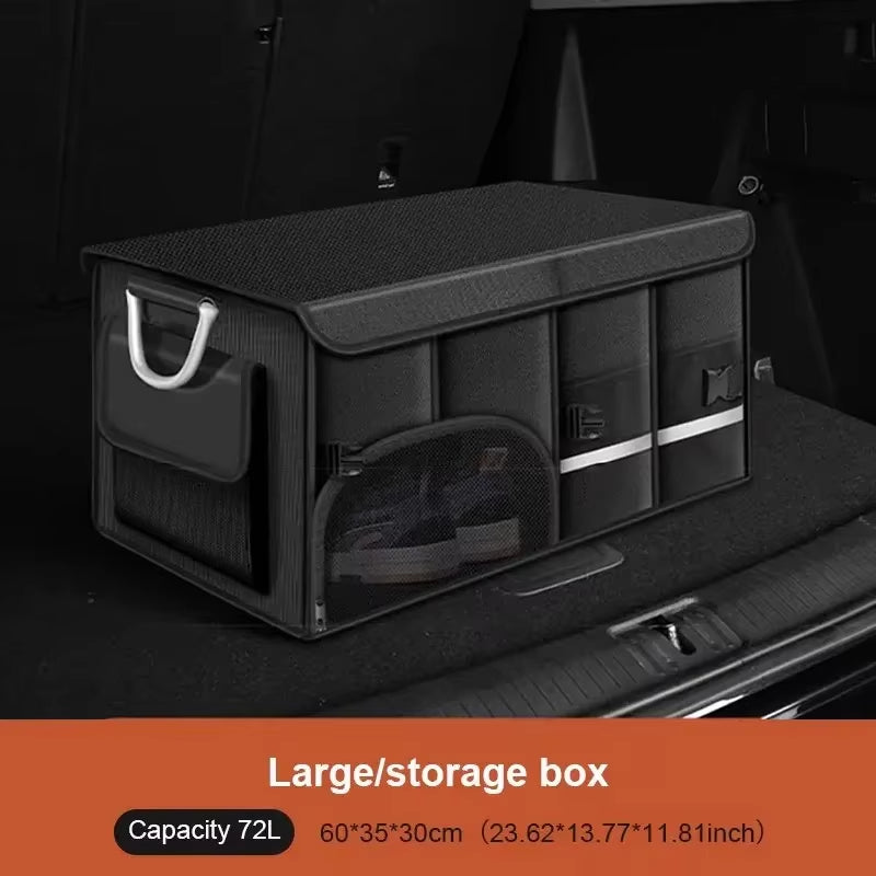 Foldable Trunk Storage Box Waterproof Oxford Cloth - Large Capacity - Car Organizer for Daily Use/Camping/Fishing 