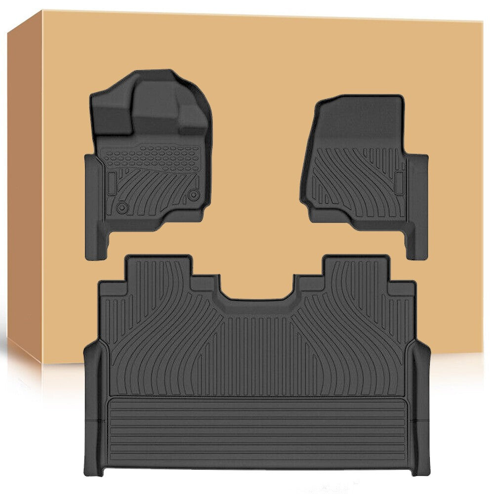 Floor Mats Liners for 2015-2025 Ford F-150/F-150 Lightning Super Crew Cab TPE