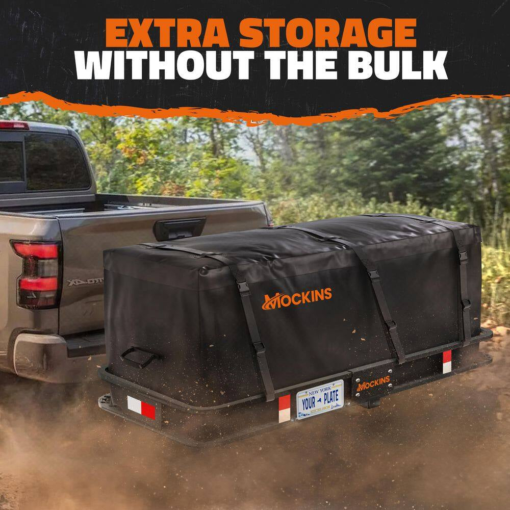 16 Cu Ft. Waterproof Hitch Cargo Carrier Bag (58 In. X 20 In. X 24 In.) with 3-Buckle Straps, Lock and Carry Case