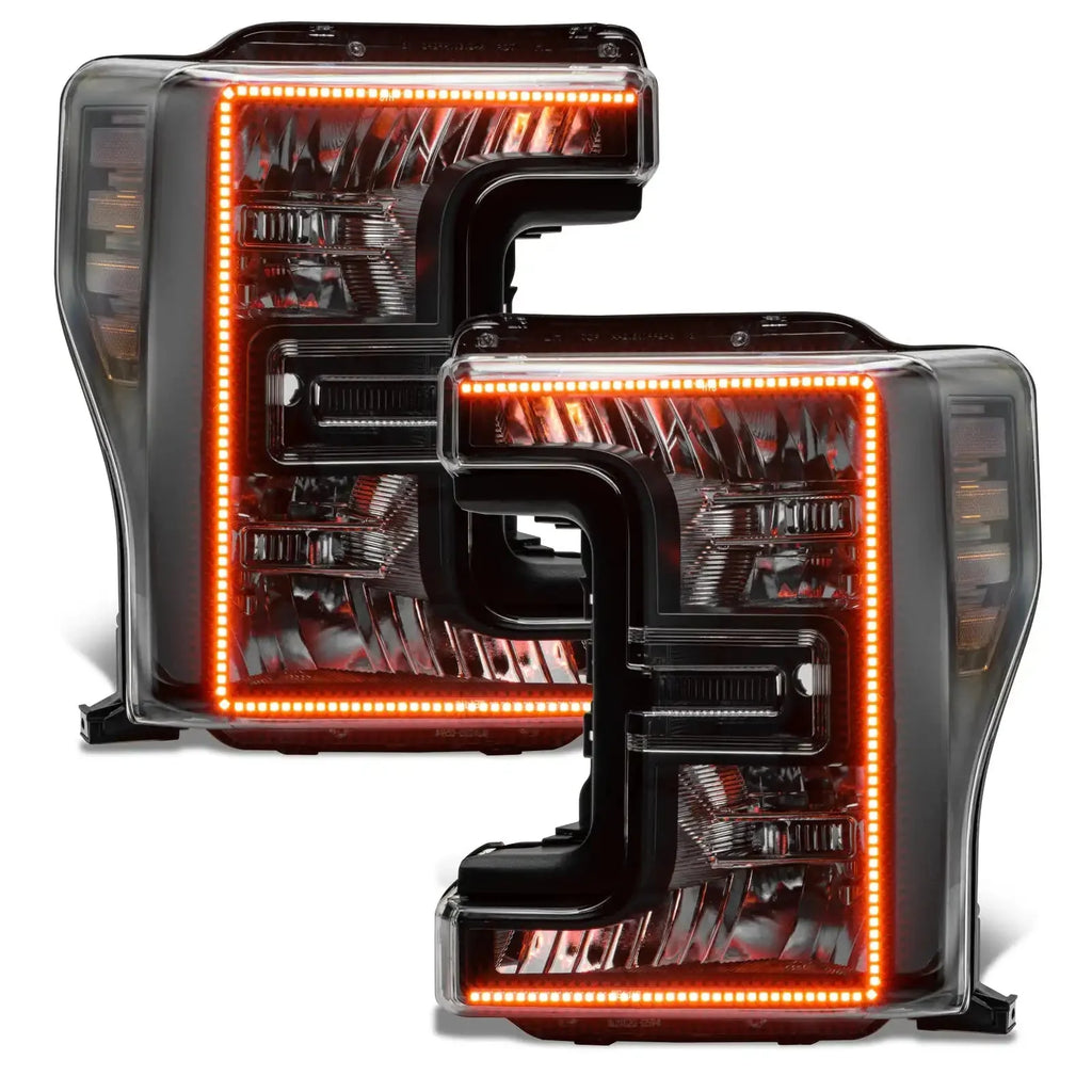 2017-2019 Ford F-250/F-350 Super Duty ORACLE Dynamic ColorSHIFT Pre-Assembled Headlights - Black Edition
