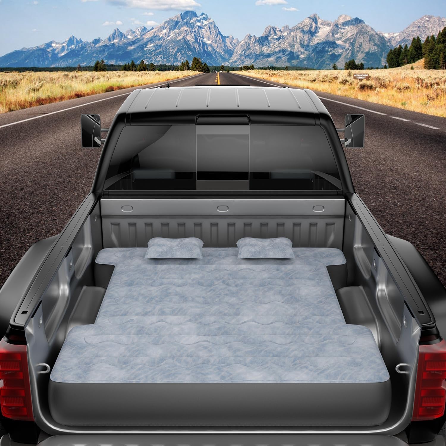 Truck Bed Air Mattress Inflatable Air Mattress for 6.0-6.5Ft Short Truck Pickup Air Mattress for Camping Outdoor Bed Mattress for Travel Quick Inflation Mattress with Carry Bag
