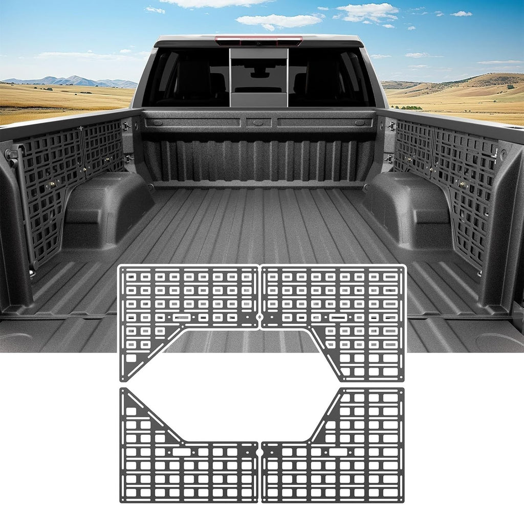 5.8FT Side Bed Molle Panel Compatible with 19-25 Silverado GMC Sierra Truck P...