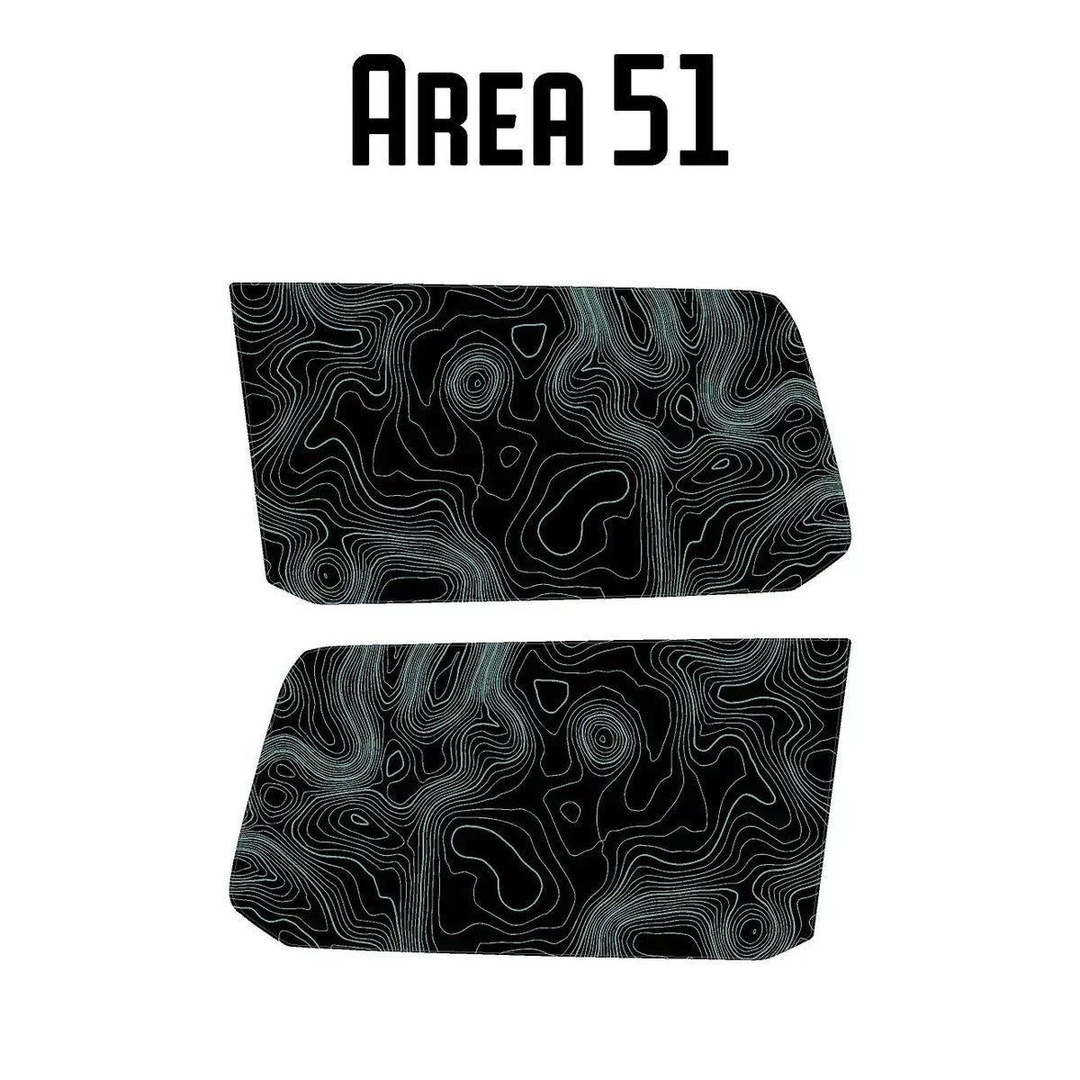 Topographic Rear Window Map Overlays V3 (Perforated) - 2024+ Land Cruiser