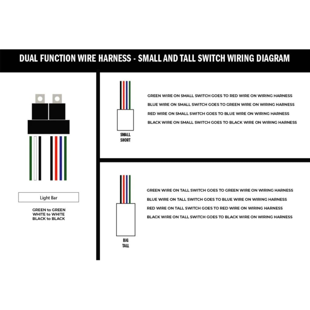 Wiring Harness for Dual Function Light Bar