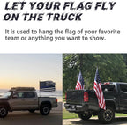 Universal Pickup Truck Flagpole Mount in Bed, No Drilling Flag Holder for Truck