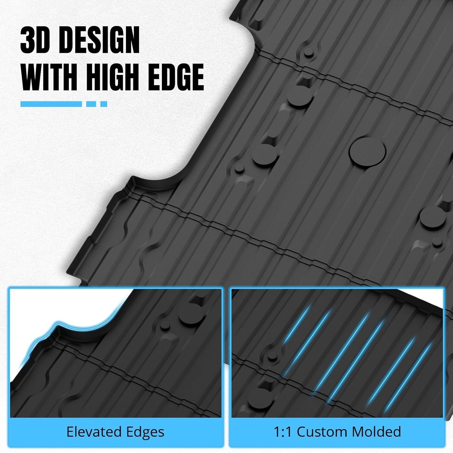 3D TPE Pickup Truck Bed Mat, Compatible with 2017-2024 Ford F-250/F-350/F-