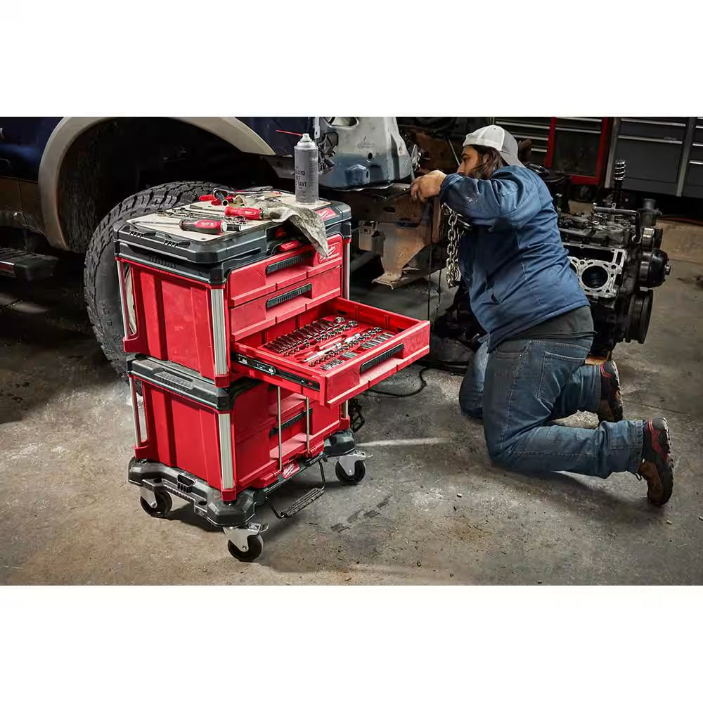 PACKOUT 22 In. Modular 3-Drawer Tool Box with Metal Reinforced Corners