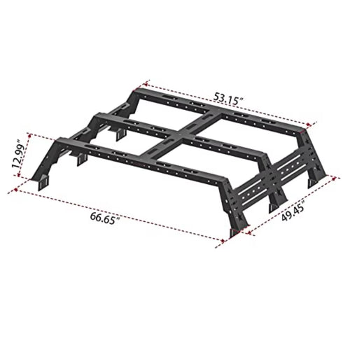 13 High Bed Rack, Truck Luggage Carrier for 2009-2024 F150  Durable Cargo Storage Solution 