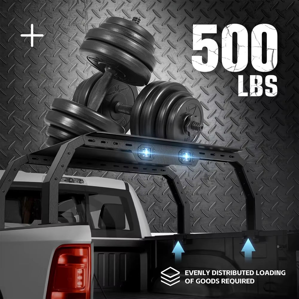 Overland Bed Racks Truck Cargo Carrier Compatible with Tacoma/Ram 1500/ Tundra/Silverado & Sierra 1500/ F150/Gladiator Jt/Titan/