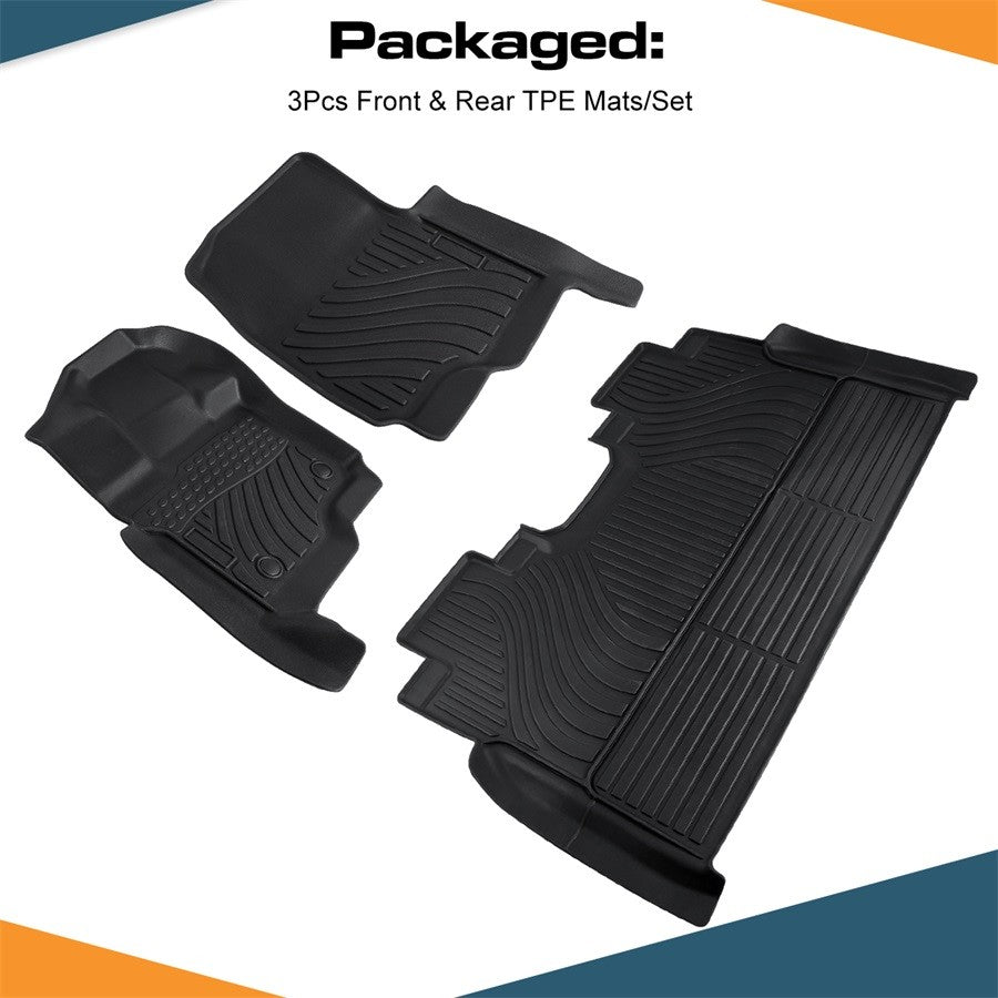 Floor Mats Liners for 2015-2025 Ford F-150/F-150 Lightning Super Crew Cab TPE