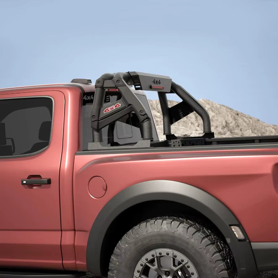 Universal Truck Bed Roll Bar with Adjustable Sport Bar and Chase Rack for Enhanced Cargo Security and Offroad 