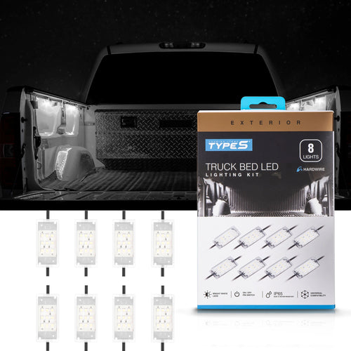 - Truck Bed LED Lighting Kit - Bright White, IP65, 3M Adhesive, 8 Lights
