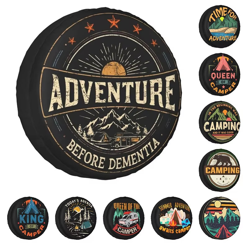 Funny Adventure Tire Cover - Car Wheel Protector Covers - Universal for  SUV, Truck, Camper, Travel Trailer