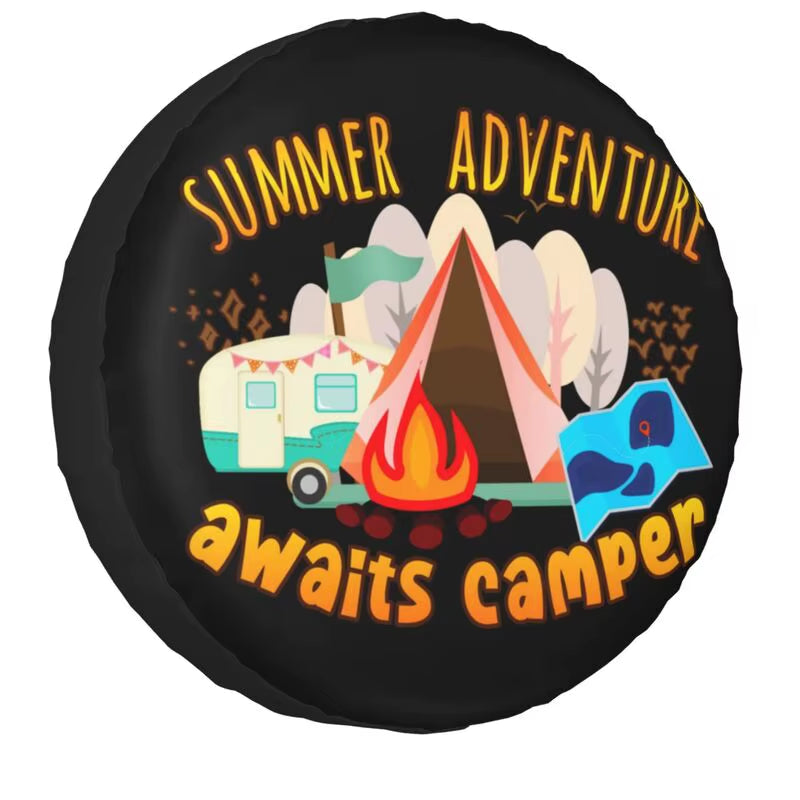 Funny Adventure Tire Cover - Car Wheel Protector Covers - Universal for  SUV, Truck, Camper, Travel Trailer