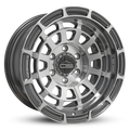 Overland Sector Badlander Forged 17x9 -12 6x139.7mm 106.1mm Gloss Gun Metal Machined Face