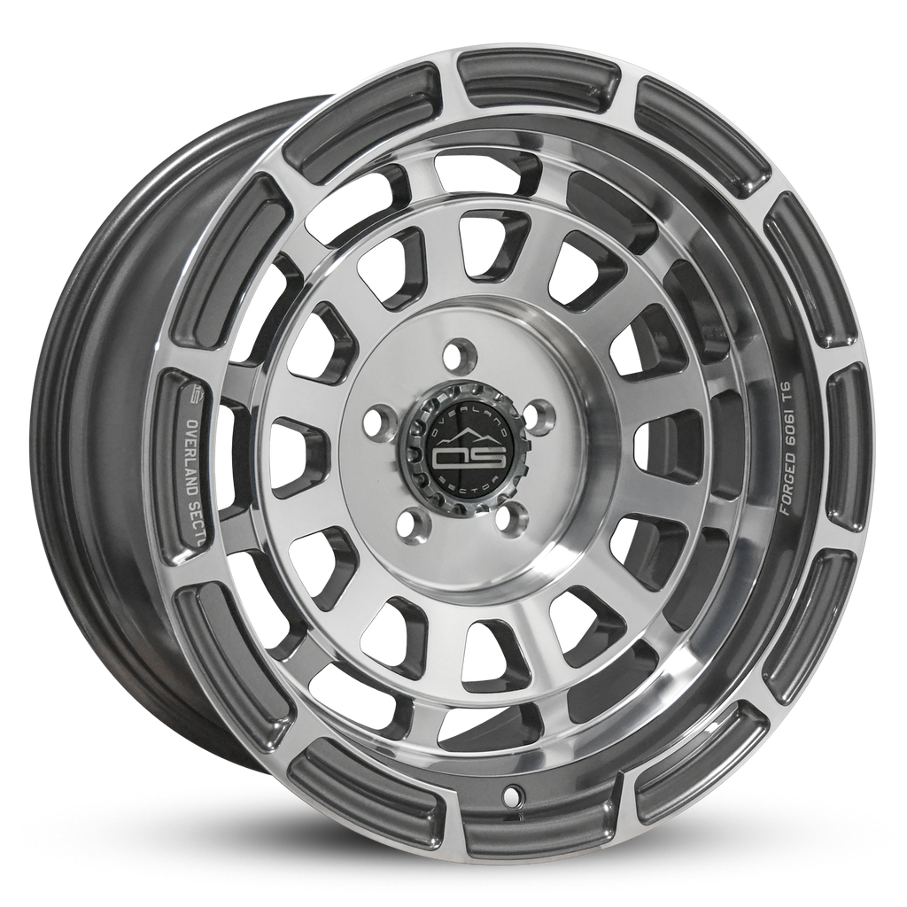 Overland Sector Badlander Forged 17x9 +0 5x114.3mm 73.1mm Gloss Gun Metal Machined Face