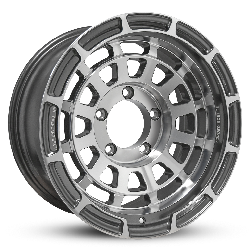 Overland Sector Badlander Forged 17x9 +0 5x139.7mm 108mm Gloss Gun Metal Machined Face