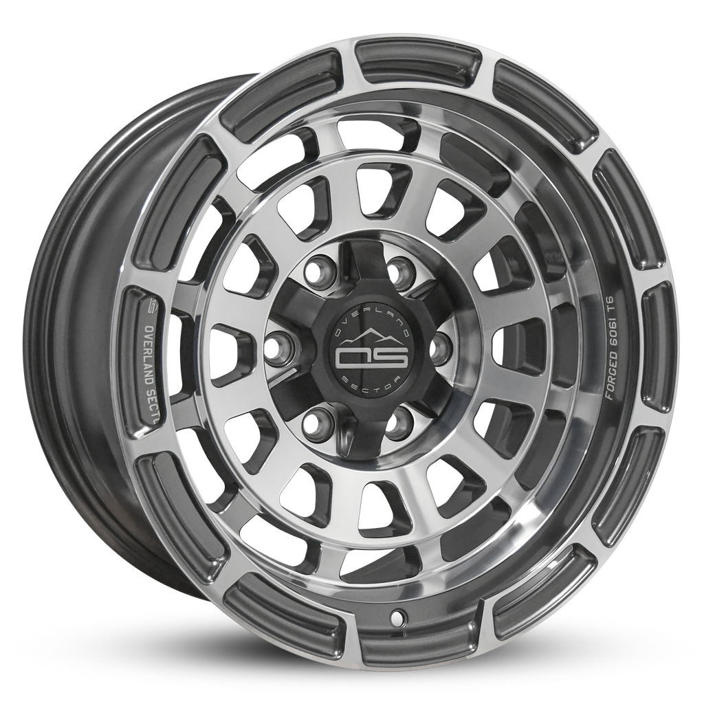 Overland Sector Badlander Forged 17x9 +0 6x135/6x139.7mm 106.1mm Gloss Gun Metal/Machined Face