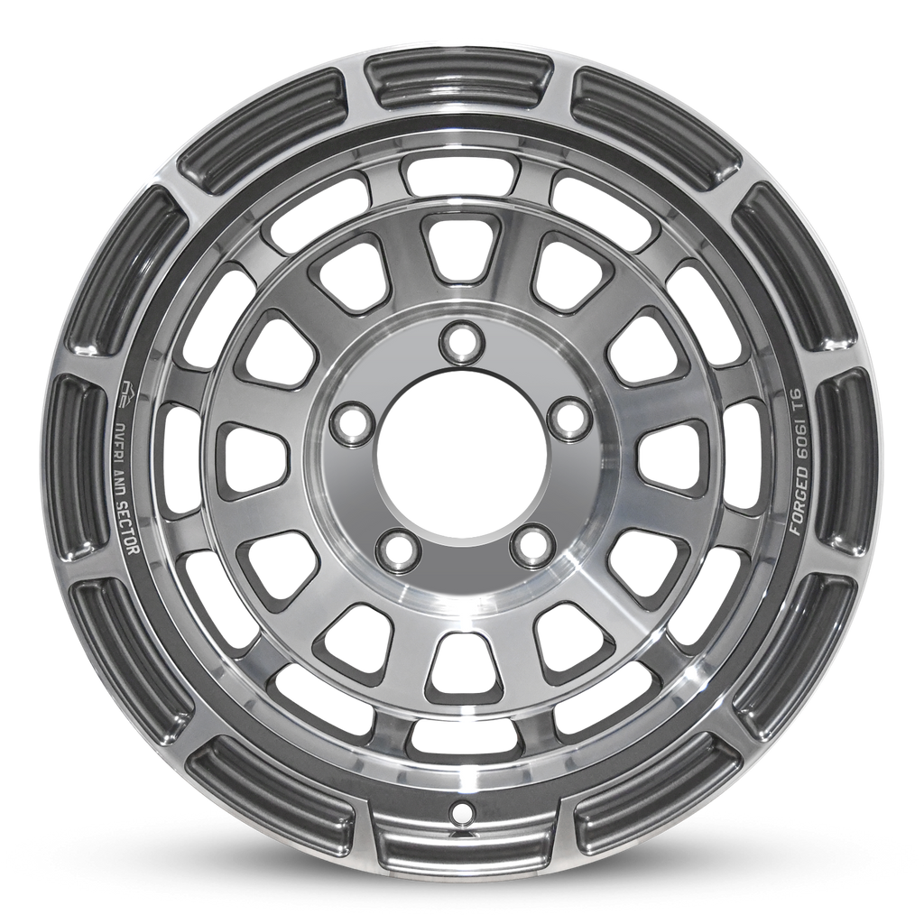 Overland Sector Badlander Forged 17x9 +0 5x139.7mm 108mm Gloss Gun Metal Machined Face