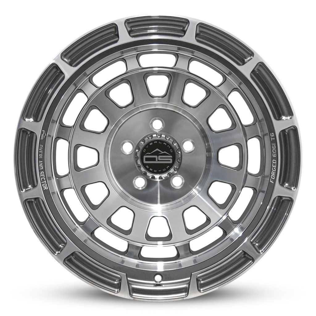 Overland Sector Badlander Forged 17x9 +0 5x114.3mm 73.1mm Gloss Gun Metal Machined Face