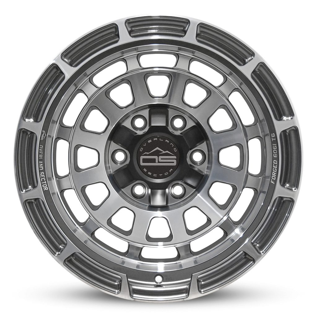 Overland Sector Badlander Forged 17x9 +0 6x135/6x139.7mm 106.1mm Gloss Gun Metal/Machined Face